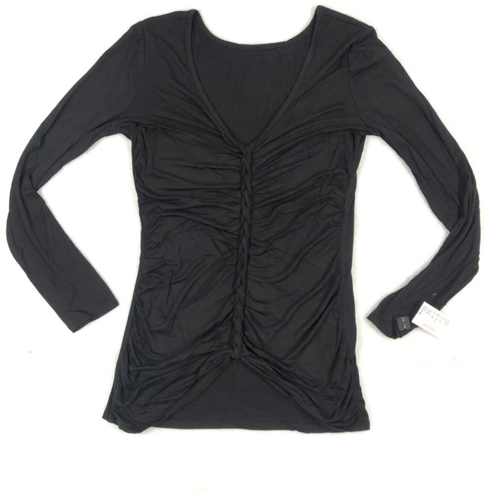 4/$15 Switch T Shirt Women Large Black NWT Las Vegas Party Evening Festival Club